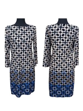 Eliza J Mod Geometric Print Shift Dress